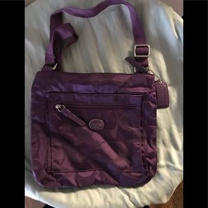 Purple Coach crossbody